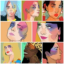 Famosas e influencers . Un proyecto de Ilustración tradicional, Ilustración digital, Dibujo, Dibujo de Retrato y Dibujo digital de AnHedonia Arts - 14.01.2023