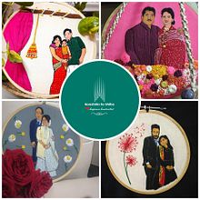 Embroidery portrait art. Un progetto di Ricamo, Pittura e Belle arti di Shiba Sethi - 15.01.2023