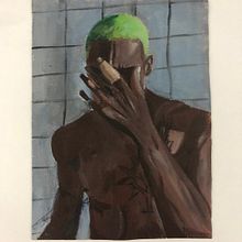 Trabajo personal- blonde. Een project van Traditionele illustratie,  Muziek,  Acr, lschilderij y Schilderij van lucibomb - 15.01.2023