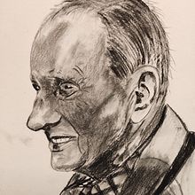 Mein Abschlussprojekt für den Kurs: Künstlerisches Porträt mit Kohlestift: die Atmosphäre. Un proyecto de Ilustración tradicional, Bellas Artes, Dibujo, Dibujo de Retrato, Dibujo realista y Dibujo artístico de morena.koebke - 16.01.2023