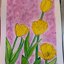 Tulipanes . Ilustração tradicional projeto de Yaneth Jaen - 12.01.2023