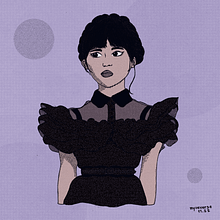 ✤ Wednesday Addams ✤. Comic, Creativit, Pencil Drawing, Artistic Drawing, Traditional illustration, Ink Illustration, Digital Illustration, Sketchbook, and Character Design project by Thamires De Lunas - 11.23.2022