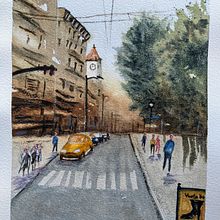 My project for course: Urban Landscapes in Watercolor. Artes plásticas, Pintura em aquarela e Ilustração arquitetônica projeto de anncdaniels - 16.01.2023