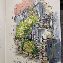 My project for course: Expressive Architectural Sketching with Colored Markers. Un progetto di Bozzetti, Disegno, Illustrazione architettonica, Sketchbook e Illustrazione con inchiostro di Lynne Wilkinson - 01.11.2023