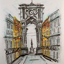 My Portugal Drawings: Expressive Architectural Sketching with Coloured Markers. Sketching, Drawing, Architectural Illustration, Sketchbook & Ink Illustration project by Joe Borges - 01.12.2023