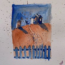 Katre Steinbrück_Mein Abschlussprojekt für den Kurs: Imaginäre Orte: Zeichnen, Malen und Digitalisieren mit Photoshop. Een project van  Schetsen,  Tekening, Digitale illustratie,  Architecturale illustratie y Verhaallijn van Katre (Haav) Steinbrück - 17.01.2023