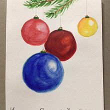Christmas Card. Un progetto di Pittura ad acquerello di Plamen Pavlov - 21.12.2022