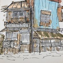 My project for course: Expressive Architectural Sketching with Colored Markers Ein Projekt aus dem Bereich Skizzenentwurf, Zeichnung, Architektonische Illustration, Sketchbook und Illustration mit Tinte von geoff_hodgson - 16.01.2023