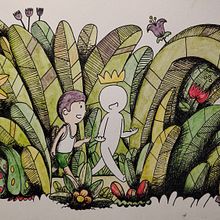 "In Eden" My project for course: Illustrated Stories: From Idea to Paper. Un progetto di Illustrazione tradizionale, Belle arti, Pittura, Disegno a matita, Disegno, Pittura ad acquerello, Illustrazione infantile e Narrativa di carlmzamora - 12.01.2023