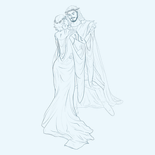 Mi proyecto del curso: Retrato ilustrado con estilo art nouveau. Un progetto di Illustrazione tradizionale, Belle arti, Illustrazione digitale, Disegno di ritratti, Disegno artistico, Disegno digitale e Pittura digitale di Andrea Gutiérrez Montes de Oca - 15.01.2023