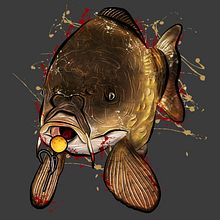 Carp. Ilustração digital, Design e Ilustração tradicional projeto de Halyna Klimuk - 18.01.2023