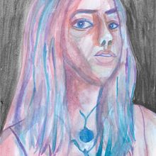 Mi proyecto del curso: Retrato artístico en acuarela. Een project van  Beeldende kunst, Schilderij, Aquarelschilderen y  Portrettekening van Ana Moreno - 18.01.2023