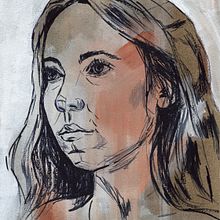 Melanie 2. Design, Ilustração tradicional, Pintura em aquarela, e Desenho de retrato projeto de Begoña Blázquez Parro - 29.12.2022