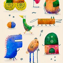 Abschlussprojekt: Figurenfabrik: Illustriere kreative Charaktere für Kinder. Un progetto di Character design, Illustrazione digitale, Illustrazione infantile e Albo illustrato di Katharina Steirer - 18.01.2023
