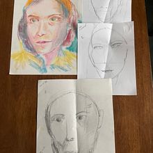 Class project plus FINAL PROJECT: Expressive Portrait Drawing with Soft Pastels. Traditional illustration, Fine Arts, Drawing, Portrait Drawing, and Artistic Drawing project by Carla Bigum - 01.19.2023