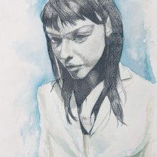 Trabajo Dibujo Artístico - Dibujo a lápiz con acuarela. Traditional illustration, Pencil Drawing, Realistic Drawing, Portrait Drawing, and Watercolor Painting project by W4D - 01.19.2023