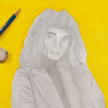 DA- Retrato (Estudiando el rostro). Drawing, Pencil Drawing, Portrait Drawing, Realistic Drawing, Artistic Drawing, Figure Drawing, Traditional illustration, Painting, and Watercolor Painting project by Stephanie W - 01.19.2023