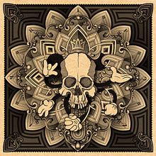 R.I.P. KING + KAOS Ilustración digital. Pegatina para portátiles de gran formato / Digital illustration. Laptop Skins & Big Stickers.. Un proyecto de Ilustración tradicional de Rafael Bertone - 19.01.2023