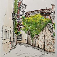 Una calle de Pedraza. Segovia Ein Projekt aus dem Bereich Traditionelle Illustration von josevallino - 19.01.2023