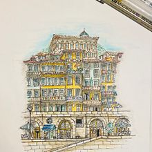 Ribeira do Porto - Portugal. Traditional illustration, and Architecture project by Patty Ledo - 01.20.2023