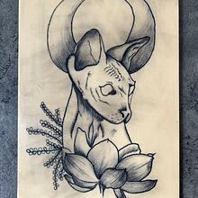 Mein Abschlussprojekt für den Kurs: Einführung in die Welt der Tattoos. Projekt z dziedziny Trad, c, jna ilustracja, Projektowanie tatuaż, R i sunek botaniczn użytkownika evineumaier - 20.01.2023