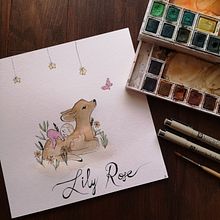 Illustration de naissance. Un proyecto de Ilustración tradicional de Fanny BACHEVALIER - 20.01.2023