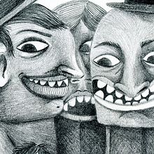 Exposición Escenas de perfil. Ilustração tradicional projeto de Alejandra Fernández - 01.10.2016