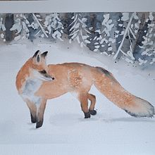 My project for course: Expressive Animal Portraits in Watercolor. Projekt z dziedziny Trad, c, jna ilustracja, Malowanie akwarelą, R, sunek realist, czn, Ilustracja naturalist i czna użytkownika ziva_kreativa - 20.01.2023