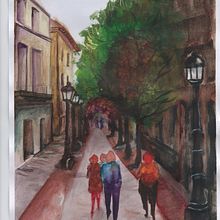 Mi proyecto del curso: Paisajes urbanos en acuarela. Fine Arts, Watercolor Painting, and Architectural Illustration project by Araceli Comparan - 01.21.2023