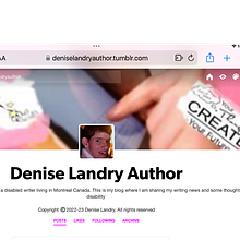 My blog  https://deniselandryauthor.tumblr.com/. Projekt z dziedziny Pisanie, Cop, writing, Marketing treści, Komunikacja, Narracja i Tworzenie treści użytkownika Denise Landry - 13.01.2023