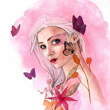 My project for course: Illustrated Portrait in Watercolor. Projekt z dziedziny Tradycyjna ilustracja,  Sztuki piękne,  Malarstwo,  Rysunek, Malowanie akwarelą, Portrety i  Rysunek artystyczny użytkownika marieke_3 - 21.01.2023