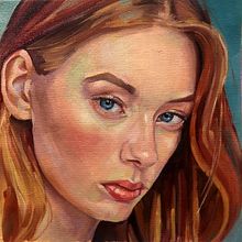 Mi proyecto del curso: Retrato con pintura al óleo: explora la luz y las sombras. Fine Arts, Painting, and Oil Painting project by ilevc22 - 01.12.2023