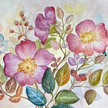 My project for course: Artistic Floral Watercolor: Connect with Nature Ein Projekt aus dem Bereich Traditionelle Illustration, Malerei, Aquarellmalerei und Botanische Illustration von Jill Palumbo - 22.01.2023