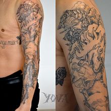 "The Fall of Phaeton" (O.A. by P.P. Rubens) Etching Tattoo Ein Projekt aus dem Bereich Tattoodesign und Traditionelle Illustration von Jeovany Alvarado - 22.01.2023