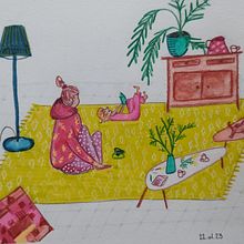 Mon projet du cours : Carnet de croquis pour explorer votre style de dessin. Projekt z dziedziny Trad, c, jna ilustracja, Sketching, Kreat, wność,  R, sunek, Malowanie akwarelą, Sketchbook i Malowanie gwaszami użytkownika Adèle Massin - 22.01.2023