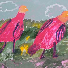 The Geese. Un proyecto de Ilustración tradicional, Pintura y Bellas Artes de Kirsten Hemrich - 22.01.2023