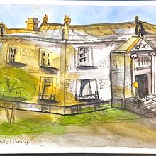 My project for course: Architectural Sketching with Watercolor and Ink. Sketching, Drawing, Watercolor Painting, Architectural Illustration, Sketchbook & Ink Illustration project by Pauline Menard - 01.23.2023