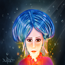 Mi proyecto del curso: Iluminación y color para retratos digitales en Photoshop . Un proyecto de Ilustración tradicional, Ilustración digital y Pintura digital de r3d_shert - 23.01.2023