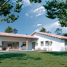 Vivienda unifamiliar. ArchVIZ, 3D, and 3D Modeling project by Roberto Gama - 01.23.2023