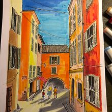 My project for course: Expressive Architectural Sketching with Colored Markers. Projekt z dziedziny Sketching,  R, sunek,  R, sunek architektoniczn, Sketchbook,  R, sunek atramentem, Trad, c i jna ilustracja użytkownika Brian Doyle - 23.01.2023