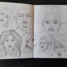 Meu projeto do curso: Caderno de retratos: explore o rosto humano . % Nadia CANTANHEDE tarafından hazırlanan Eskiz çizimi, Çizim, Portre Çizimi, Ve Sanatsal Çizim projesi - 01.23.2023