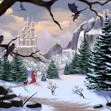 Paisaje de Fantasía Mi proyecto del curso: Pintura rápida en Photoshop: acelera tu proceso creativo. Un proyecto de Ilustración tradicional, Ilustración digital, Concept Art y Pintura digital de Francisco Javier Llobregat Garcia - 23.01.2023