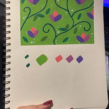 Mi proyecto del curso: Patrones botánicos en sketchbook. Traditional illustration, Pattern Design, Botanical Illustration, and Sketchbook project by Rossana Bastidas - 01.23.2023