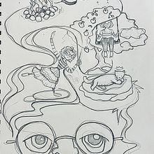 Geschichte im Kopf. Un proyecto de Ilustración tradicional, Bellas Artes, Pintura, Dibujo y Pintura a la acuarela de f.sener - 03.01.2023