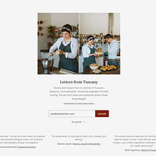 Letters from Tuscany. Our newsletter on Substack. Food Photograph, Food St, ling, and Creative Writing project by Giulia Scarpaleggia - 01.24.2023