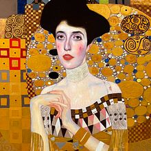 PINTURA AL ÓLEO INSPIRADA EN UNA OBRA DE GUSTAV KLIMT. Traditional illustration, and Design project by Isabel Garmon - 01.24.2023
