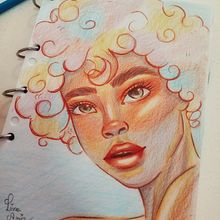 Meu projeto do curso: Desenho de retratos vibrantes com lápis de cor. Projekt z dziedziny  R, sunek, Portret, R i sowanie kredkami użytkownika Lissandra Silva - 24.01.2023
