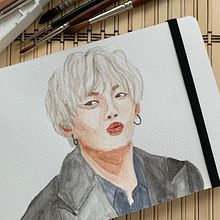 Mon projet du cours : Portrait à l'aquarelle d'après une photo Ein Projekt aus dem Bereich Traditionelle Illustration, Aquarellmalerei und Porträtzeichnung von morgane_rosado - 25.01.2023