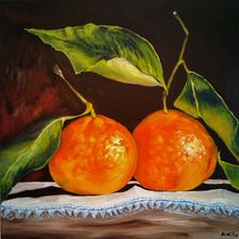 tangerinas. Un proyecto de Pintura al óleo de cristina santiago - 25.01.2023