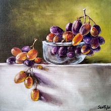uvas. Un proyecto de Pintura al óleo de cristina santiago - 25.01.2023